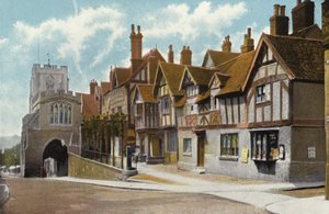 Leycester Hospital and Westgate, Warwick by English Photographer