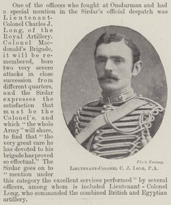 Lieutenant-Colonel C J Long, RA by English Photographer