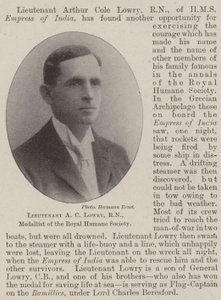 Lieutenant A C Lowry, RN, Medallist of the Royal Humane Society by English Photographer