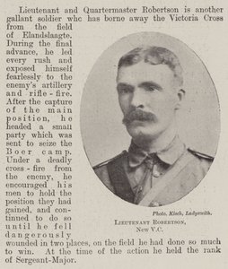 Lieutenant Robertson, New VC by English Photographer