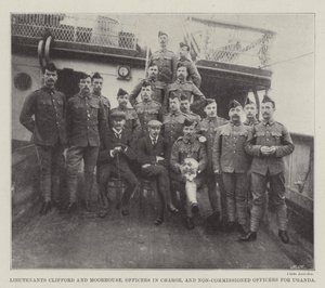 Lieutenants Clifford and Moorhouse, Officers in Charge, and Non-Commissioned Officers for Uganda by English Photographer