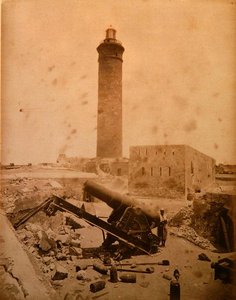 Lighthouse fort after the bombardment of Alexandria by English Photographer