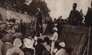 Lord Balfour speaking in support of the establishment of a Jewish state in Palestine