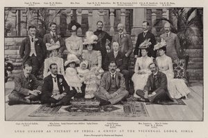 Lord Curzon as Viceroy of India, a Group at the Viceregal Lodge, Simla