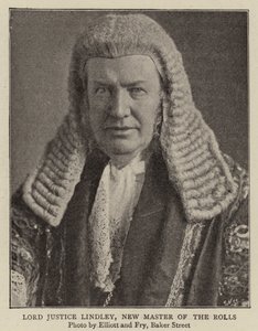 Lord Justice Lindley, New Master of the Rolls by English Photographer