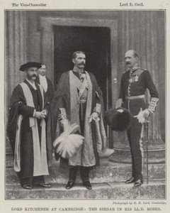 Lord Kitchener at Cambridge, the Sirdar in his LLD Robes by English Photographer