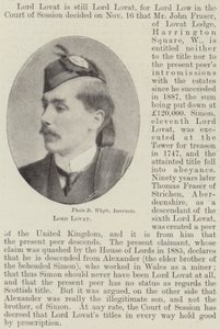 Lord Lovat by English Photographer