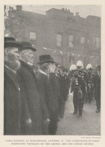 Lord Roberts at Manchester, 9 October, the Commander-in-Chief inspecting Veterans of the Crimea and the Indian Mutiny by English Photographer