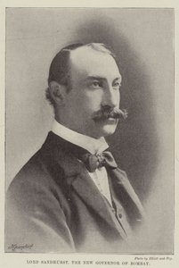 Lord Sandhurst, the New Governor of Bombay by English Photographer
