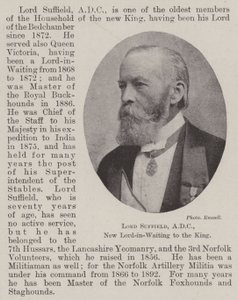 Lord Suffield, ADC, New Lord-in-Waiting to the King by English Photographer