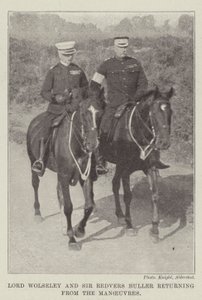 Lord Wolseley and Sir Redvers Buller returning from the Manoeuvres