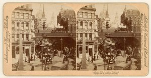 Ludgate Hill, Stereoscopic View by English Photographer
