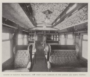 Luxury of Railway Travelling, New First Class Carriage on the London and North Western by English Photographer