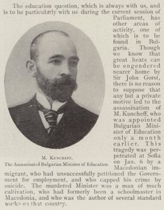 M Kuncheff, the Assassinated Bulgarian Minister of Education by English Photographer
