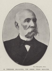 M Theodore Delyannis, the Greek Prime Minister by English Photographer