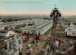 Machinery Halls from Flip-Flap, The Great White City, London
