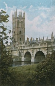 Magdalen College and Bridge by English Photographer