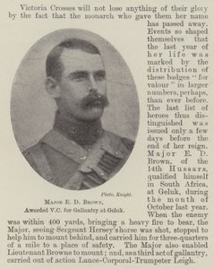 Major E D Brown, awarded VC for Gallantry at Geluk by English Photographer