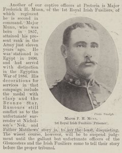 Major F H Munn, 1st Royal Irish Fusiliers (Prisoner) by English Photographer