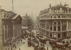 Mansion House, Queen Victoria Street, and Cheapside, London by English Photographer