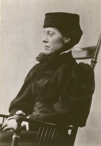 Mary Kingsley, portrait, sitting, wearing hat by English Photographer