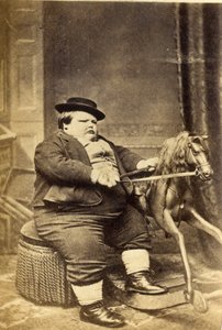 Master Richard Beanham by His Rocking Horse, 1870s by English Photographer