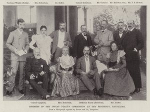 Members of the Indian Plague Commission at the Residency, Bangalore