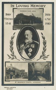 Memorial card for King Edward VII by English Photographer