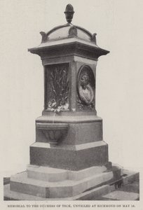 Memorial to the Duchess of Teck, unveiled at Richmond on 16 May by English Photographer