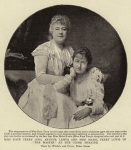 Miss Kate Terry (Mrs Arthur Lewis) and Miss Mabel Terry Lewis in The Master at the Globe Theatre