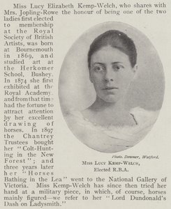 Miss Lucy Kemp-Welch, elected RBA
