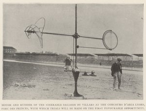 Motor and Rudder of the Steerable Balloon by Villars at the Concours d