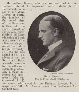 Mr. A. Dewar, New MP for South Edinburgh by English Photographer