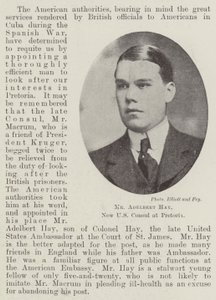 Mr Adelbert Hay, New US Consul at Pretoria by English Photographer