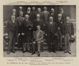 Mr Chamberlain and His Chief Assistants at the Colonial Office and the Colonial Premiers by English Photographer