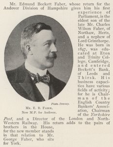 Mr E B Faber, New MP for Andover by English Photographer