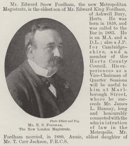 Mr E S Fordham, the New London Magistrate