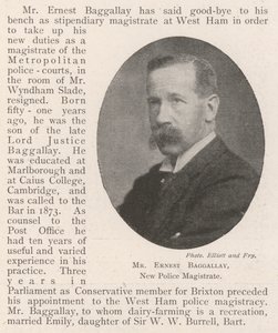 Mr Ernest Baggallay, New Police Magistrate by English Photographer