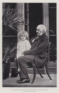 Mr Gladstone and His Granddaughter, Dorothy Drew, Hawarden, October 1893 by English Photographer