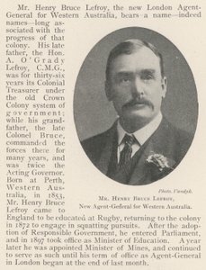 Mr Henry Bruce Lefroy, New Agent-General for Western Australia by English Photographer