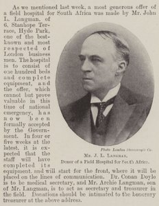 Mr. J. L. Langman, Donor of a Field Hospital for South Africa by English Photographer