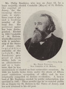 Mr. Philip Baudains, New Constable of St. Helier