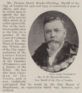 Mr. T. H. Brooke-Hitching, New Sheriff of the City of London by English Photographer