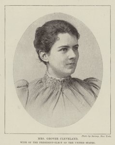 Mrs Grover Cleveland, Wife of the President-Elect of the United States by English Photographer