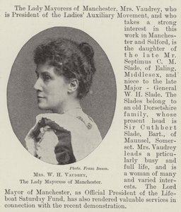 Mrs W H Vaudrey, the Lady Mayoress of Manchester by English Photographer