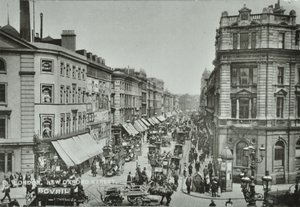 New Oxford Street: looking east from Saint Giles Circus, 1895 by English Photographer