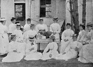 Nurses at the Plague Hospital, Uitvlugt, Near Cape Town by English Photographer