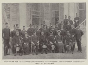 Officers of the 1st Battalion Gloucestershire (28th Slashers), which Regiment Distinguished Itself at Rietfontein by English Photographer