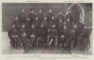 Officers of the 2nd Northumberland Fusiliers, of which Battalion Five Officers and 366 Men were captured at Stormberg, 9 December by English Photographer