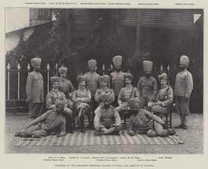 Officers of the Regiment Recently Raised in India for Service in Uganda by English Photographer